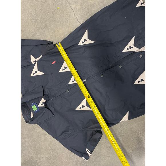 Scotch and soda men’s button down shirt short sleeve patterned black - Picture 4 of 5